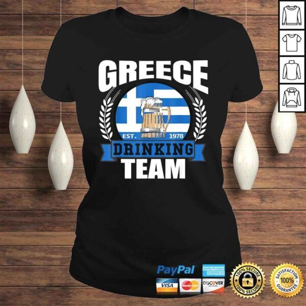 Greece Drinking Team Greek Flag Beer Party Grecian Shirt - Image 3