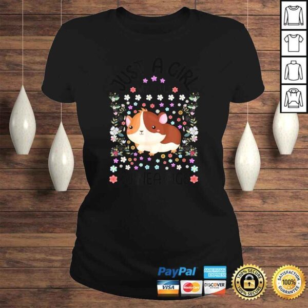 Guinea Pig Lover Just A Girl Who Loves Guinea Pigs Cute TShirt - Image 3