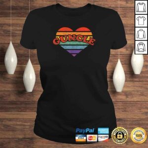 ClassicLadies Guncle Retro Rainbow Heart 80s Whimsy LGBTQ Pride TShirt