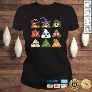 ClassicLadies Halloween Poop Emojis Funny Shirt