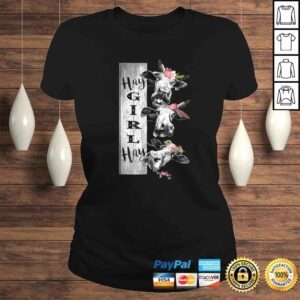 ClassicLadies Heifer Hay Girl Hay Crazy Cow With Boho Flowers TShirt