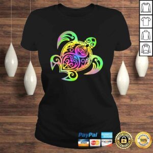 ClassicLadies Hippie Tie Dye Psychedelic Sea Turtle Tribal TShirt