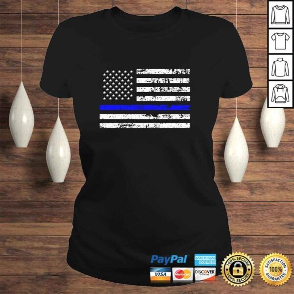 Hoodie SweaShirt Blue Line American Flag Support Police - Image 3