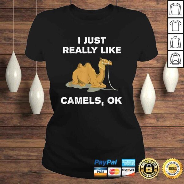 I Just Really Like Camels OK Funny Camel V-Neck T-Shirt - Image 3