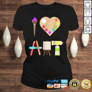 ClassicLadies I LOVE ART FUN COLORFUL FUTURE ARTIST AND CRAFTS Gift TShirt