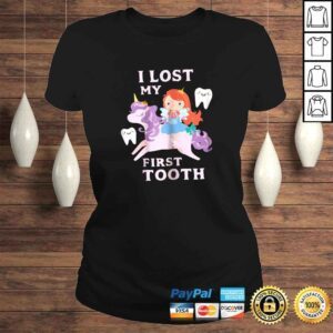 ClassicLadies I Lost My First Tooth Shirt Baby Teeth Out Fairy Unicorn