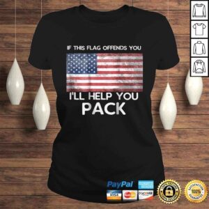 ClassicLadies If This Flag Offends You Shirt Design is on Back