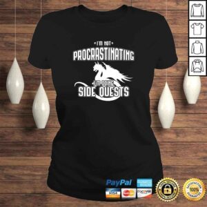 ClassicLadies Im Not Procrastinating Im Doing Side Quests Retro Gamer Tee Shirt