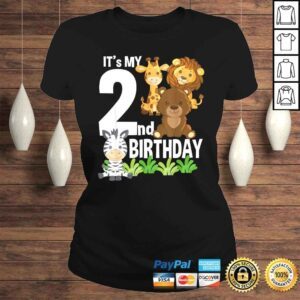 ClassicLadies Its My 2nd Birthday Zoo Theme Birthday Safari Jungle Animal Tee Shirt