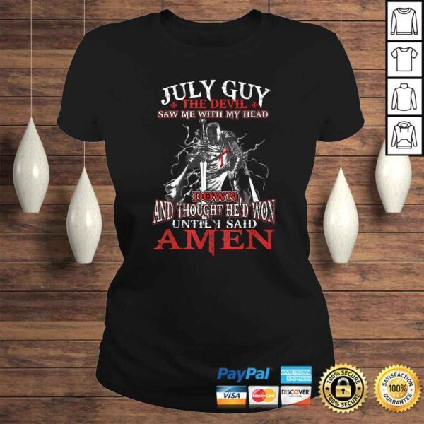 July Guy Devil Birthday Gifts for Boyfriend Husband Son T-shirt - Image 3