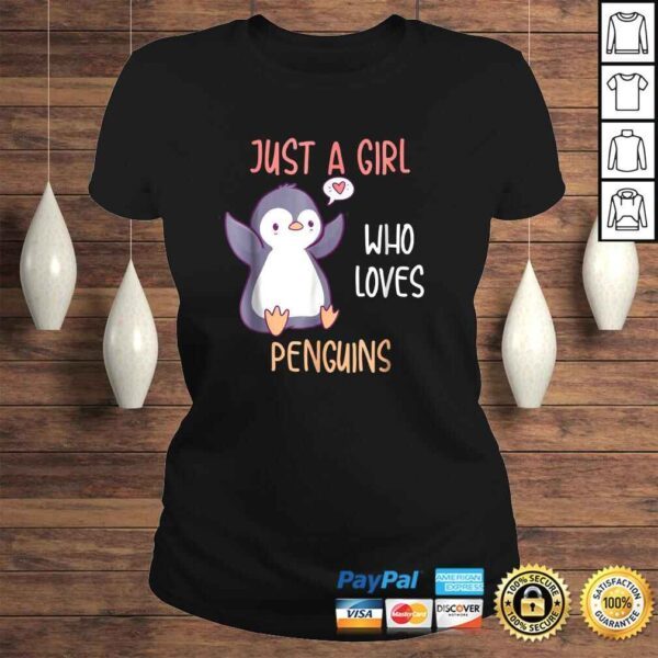 Just A Girl Who Loves Penguins Shirt, Funny Penguins TShirt - Image 3