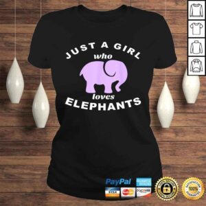 ClassicLadies Just A Girl Who Loves Purple Elephants Gift TShirt