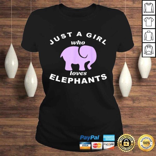 Just A Girl Who Loves Purple Elephants Gift TShirt - Image 3