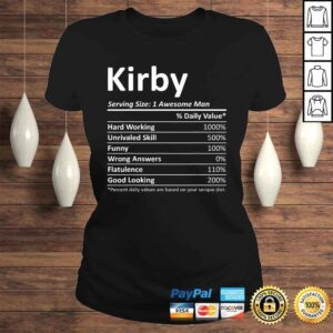 ClassicLadies KIRBY Nutrition Funny Birthday Personalized Name Gift Idea Gift TShirt