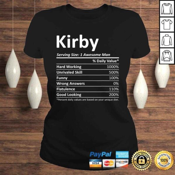 KIRBY Nutrition Funny Birthday Personalized Name Gift Idea Gift TShirt - Image 3