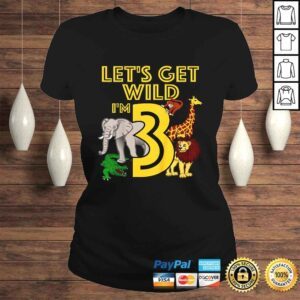 ClassicLadies Kids 3 Year Old Zoo Birthday Shirt Safari Jungle Animal 3rd Tee TShirt