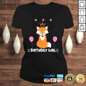 ClassicLadies Kids Birthday Girl Party Animal shirt Cool Cute Fox Shirt