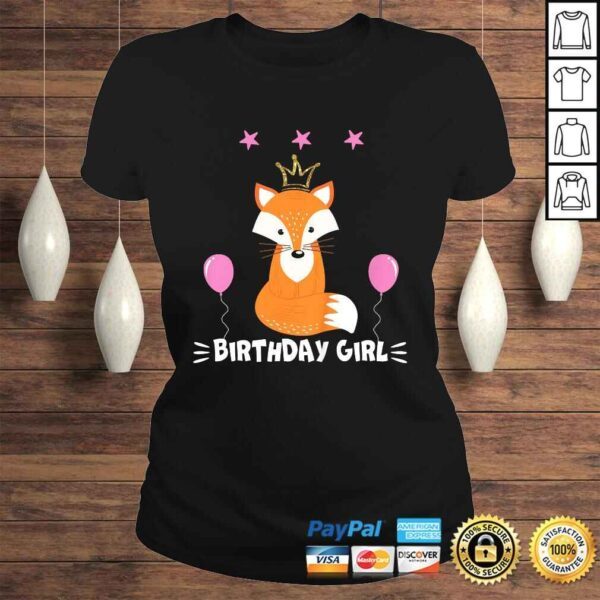 Kids Birthday Girl Party Animal shirt Cool Cute Fox Shirt - Image 3