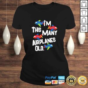 ClassicLadies Kids Kids Fourth Airplane Birthday Shirt 4 Years Old Party Tee