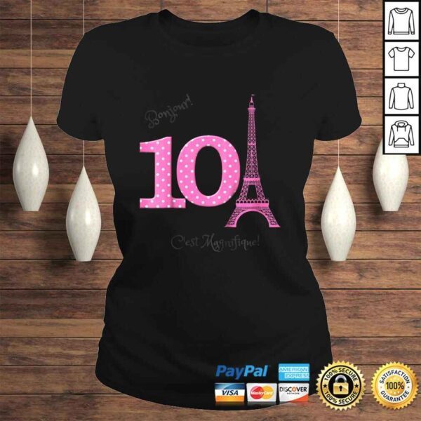 Kids Paris Theme 10th Birthday Gift Top - Image 3