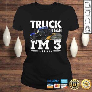 ClassicLadies Kids Truck Yeah Monster Truck Shirt 3rd Birthday Gift Tee