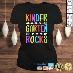 ClassicLadies Kindergarten Rocks Shirt Back To School Teacher VNeck TShirt