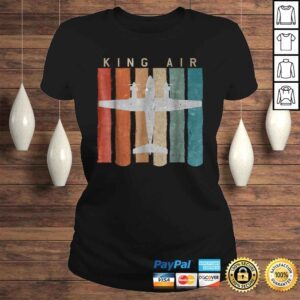 ClassicLadies King Air Airplane Retro Vintage Airplane PiloShirt