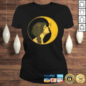 ClassicLadies Kiss the Man On The Moon Vintage Art Celestial Shirt Gift