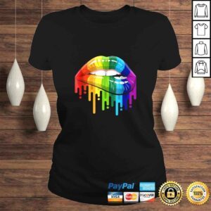 ClassicLadies LGBT Gay Homosexual Lesbian Rainbow Lips Pride Shirt