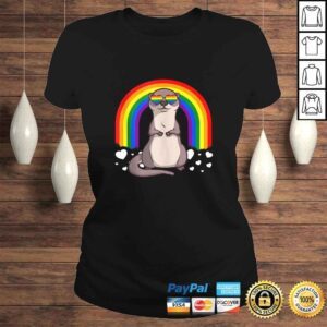 ClassicLadies LGBT Otter Gay Pride Rainbow LGBTQ Cute Gift Gift TShirt