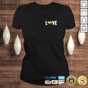 ClassicLadies LOVE Lesbian Gay Ally Rainbow Pride Heart Pocket Style TShirt Gift