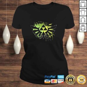 ClassicLadies Legend Of Zelda Triforce Logo Paint Splatter Gift Top