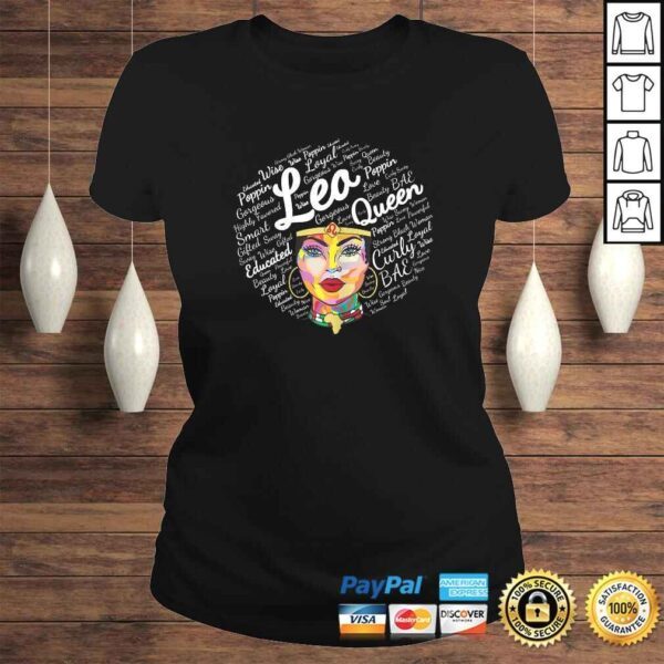 Leo Black Queen Shirt Gift Zodiac Leo Birthday Queen TShirt - Image 3