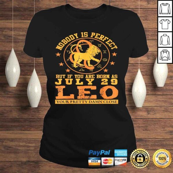 Leo Zodiac Sign July 29 Shirt Women Man Lion Birthday Gift Top - Image 3