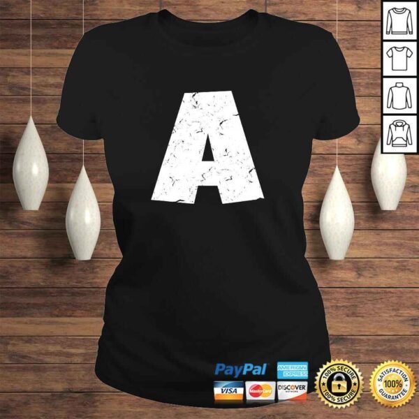 Letter A Chipmunk Halloween Christmas Costume V-Neck T-Shirt - Image 3