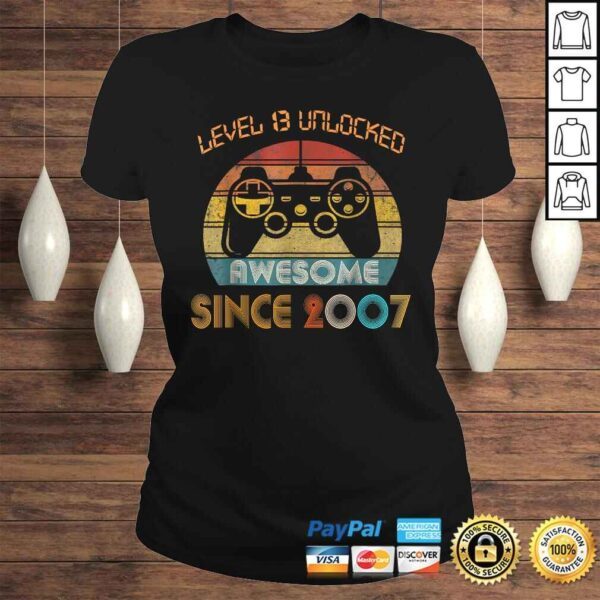 Level 13 Unlocked Awesome Since 2007 13th Birthday Gamer Gift Top - Image 3