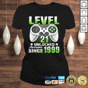 ClassicLadies Level 21 Unlocked Awesome Since 1999 Video Game 21st Bday Shirt