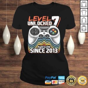 ClassicLadies Level 7 Unlocked Awesome 2013 Video Game 7th Birthday Shirt