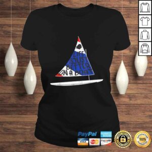 ClassicLadies Life Is Just Better Sunfish Sailboat USA Colors Sailing Tee