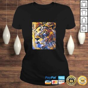 ClassicLadies Lion Art Color Painting Gift Animal African Lions Lover TShirt