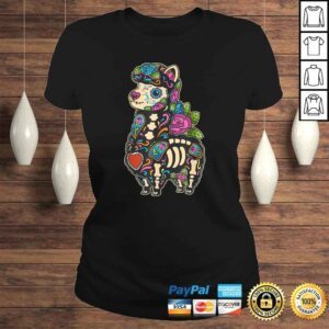 ClassicLadies Llama Sugar Skull Mexico Alpaca Calavera Dia De Los Muertos Tshirt