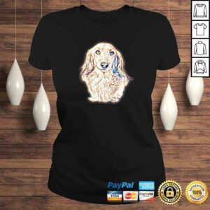 ClassicLadies Long Hair Dachshund Gifts Cute Doxie Wiener Dog Lover VNeck TShirt