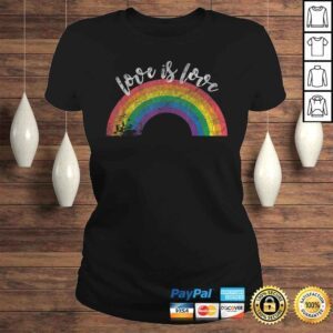 ClassicLadies Love Is Love Shirt Gay Pride Shirt Vintage Rainbow LGBTShirt