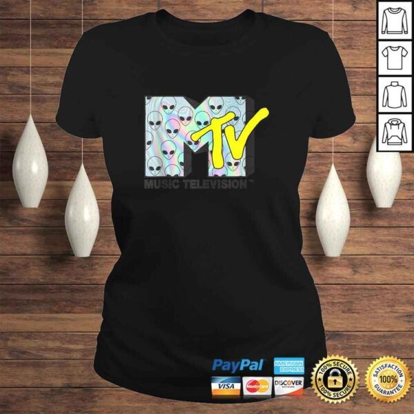 MTV Logo Alien Heads Tee T-Shirt - Image 3