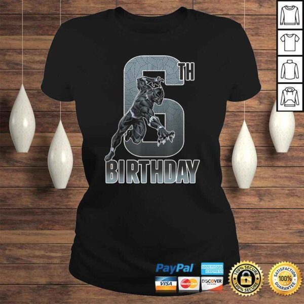 Marvel Black Panther Action Pose 6th Birthday Graphic Tee - Image 3