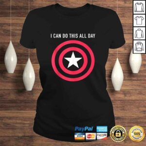 ClassicLadies Marvel Captain America I Can Do This All Day Vintage Shield Shirt