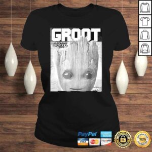 ClassicLadies Marvel Guardians Vol 2 Baby Groot CloseUp Graphic Tee Shirt