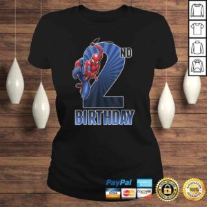 ClassicLadies Marvel SpiderMan Swinging 2nd Birthday Graphic Tee Shirt