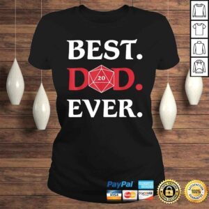 ClassicLadies Mens Best Dad Ever D20 Dice Fantasy Role Playing Dungeons RPG Gift Top