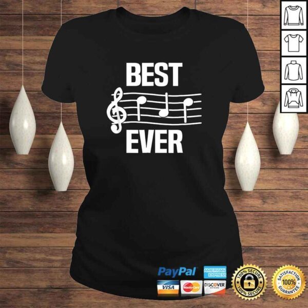 Mens Best Dad Ever Music Shirt Notes Funny Fathers Day Gift - Image 3